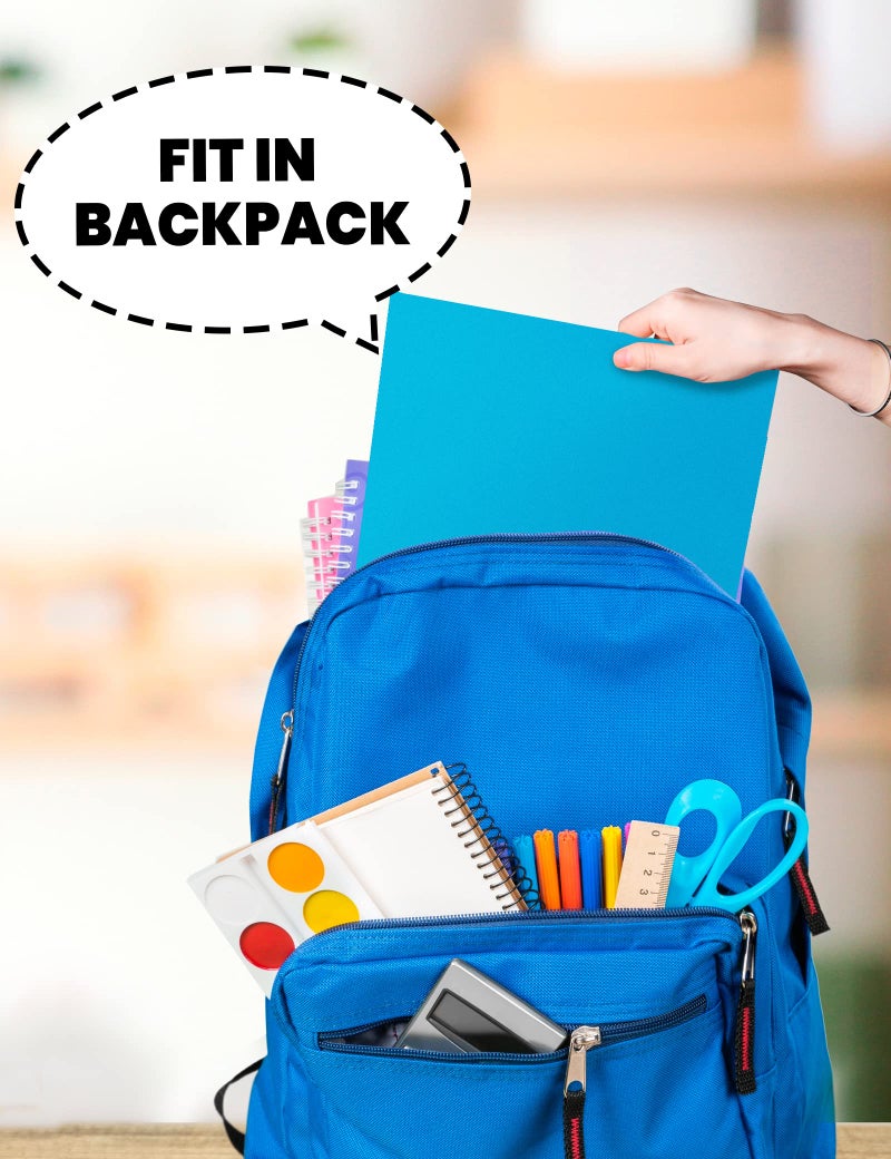 SUNEE Folders with Pockets 3 Hole Punched(50 Pack, Blue), 2 Pocket Folders Fit Letter Size Paper, Paper File Folder for School Office Home Bussiness - Image 5